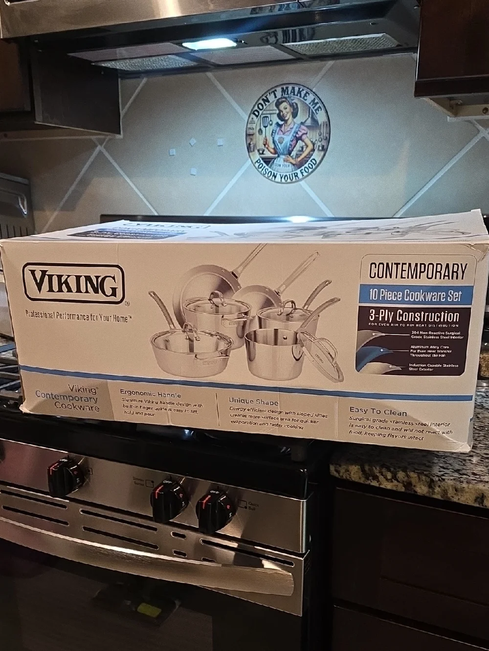 Viking Contemporary 3-Ply Stainless Steel 10-PC Cookware Set